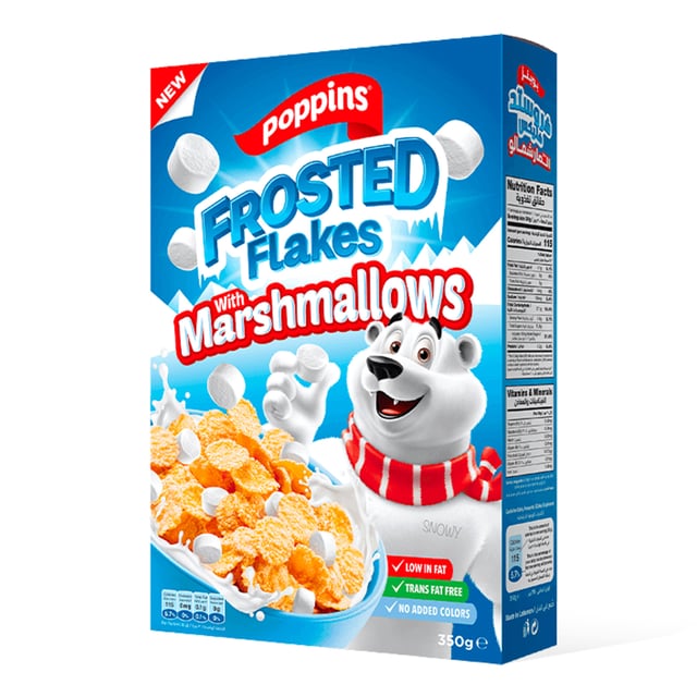 Poppins Frosted Flakes With Marshmallows 350G