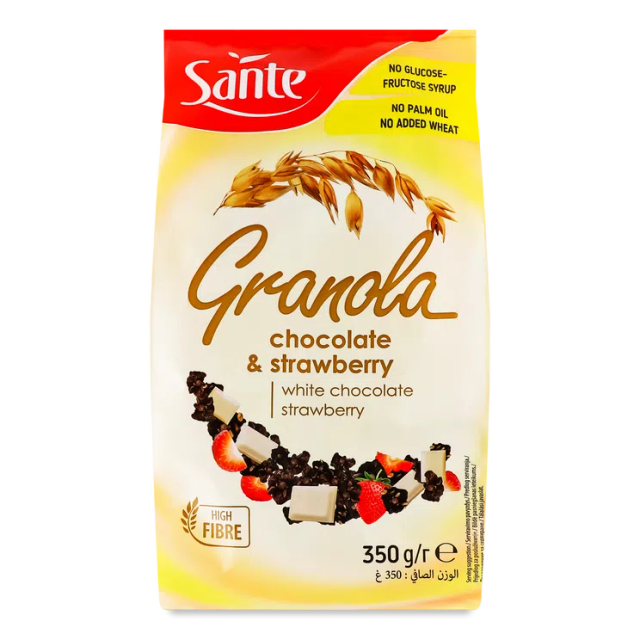 SANTE GRANOLA CHOCOLATE & STRAWBERRY 350G