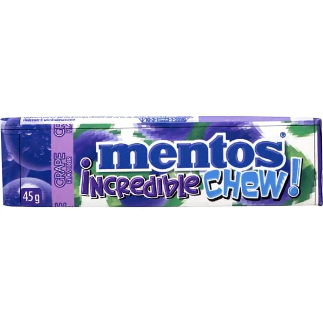Mentos Incredible Chew Grape 45g