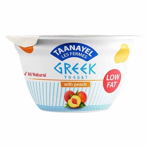 Taanayel Greek Yogurt With Peach Low Fat 150Gr
