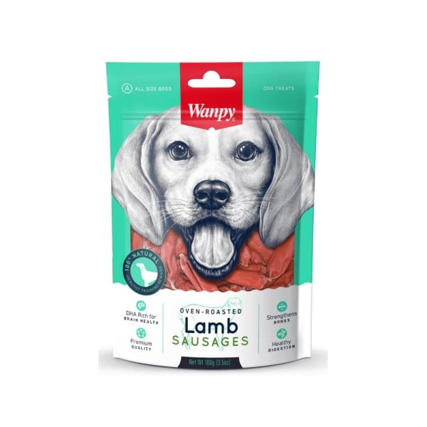 Wanpy dog lamb saussages 100g