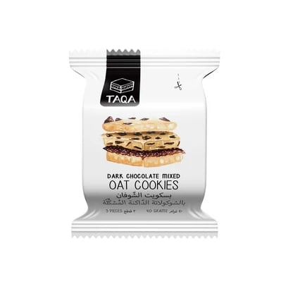 Taqa Oat Cookies Dark Chocolate Mixed 40g