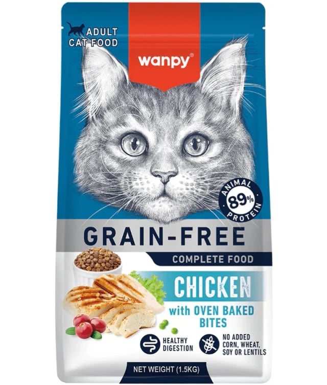 Wanpy Grain Free Dry food for adult cat-chick 1.5k