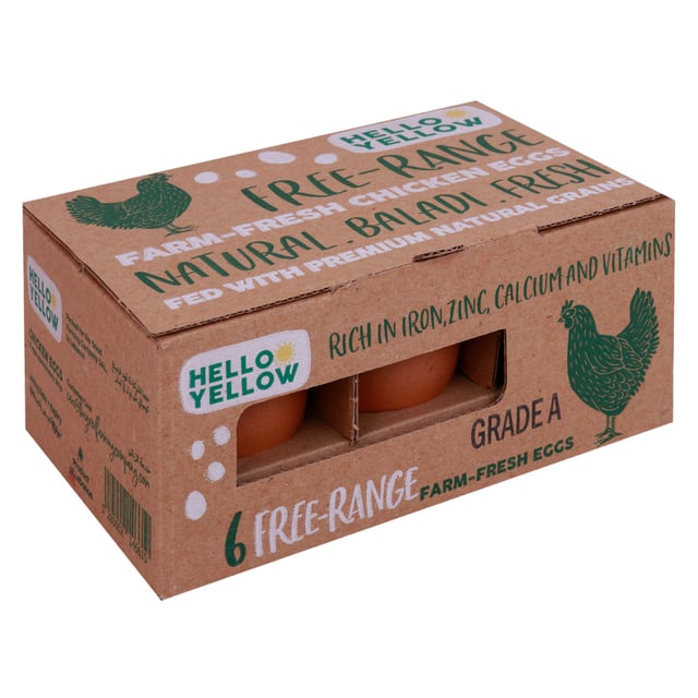 Hello yellow eggs 6 pcs
