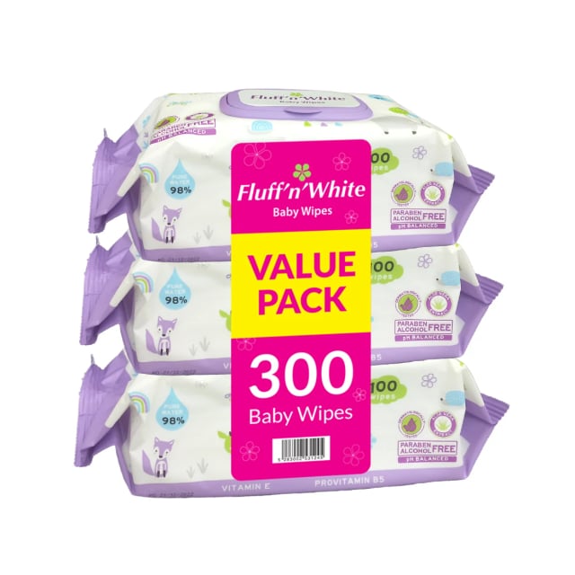 Fluff'n White Baby Wipes Vlue PACK