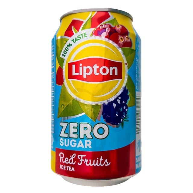 lipton ice tea zero sugar strawberry can 320ml