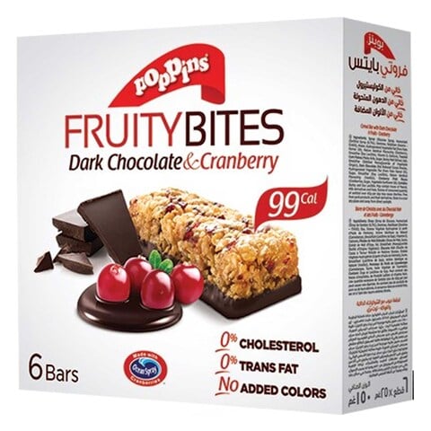 Poppins Fruity Bites Dark Chocolate and Cranberry