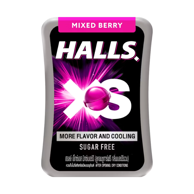halls sugar free mixed berry 12g