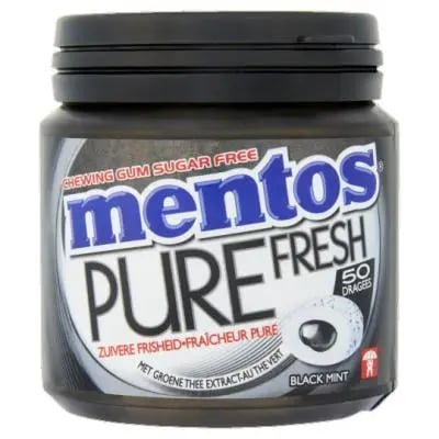 Mentos gum pure fresh black mint licorice 50 pcs