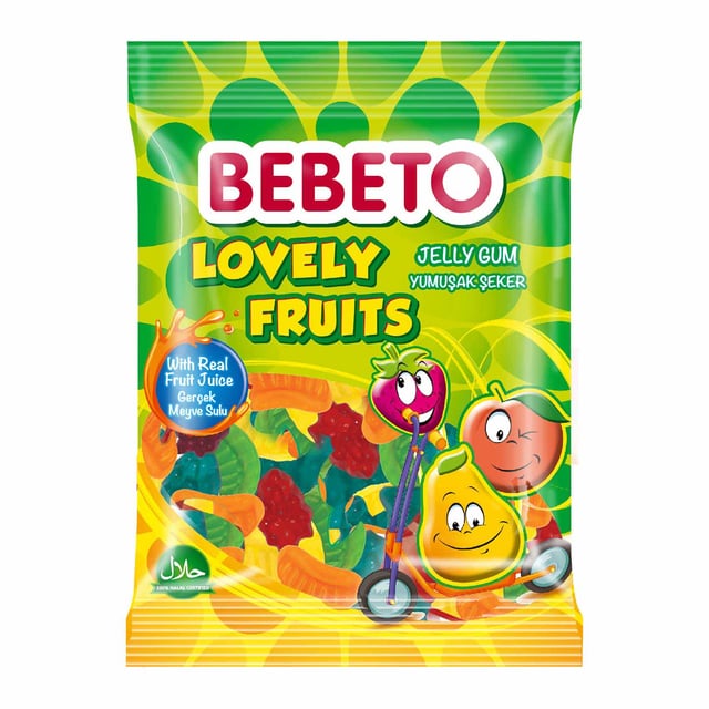 Bebeto Lovely Fruits Jelly Gum 80G