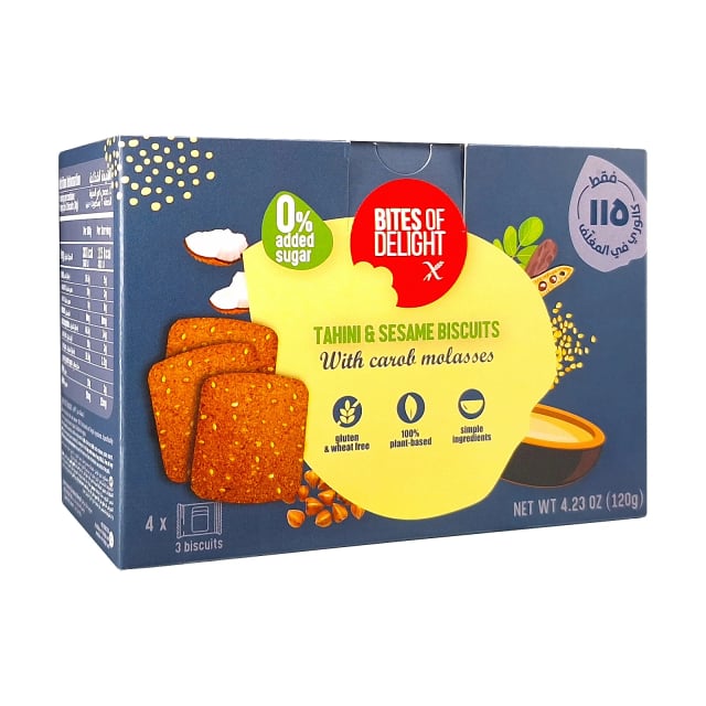 Bites of delight tahini and sesame biscuits 120g