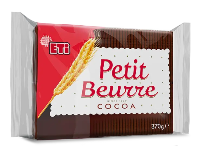 Eti Petit Beurre Biscuit Cocoa 2 Packs 370G