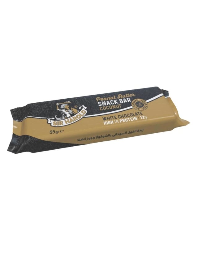 SNACK BAR PEANUT BUTTER WHITE CHOCOLATE COCONUT 55