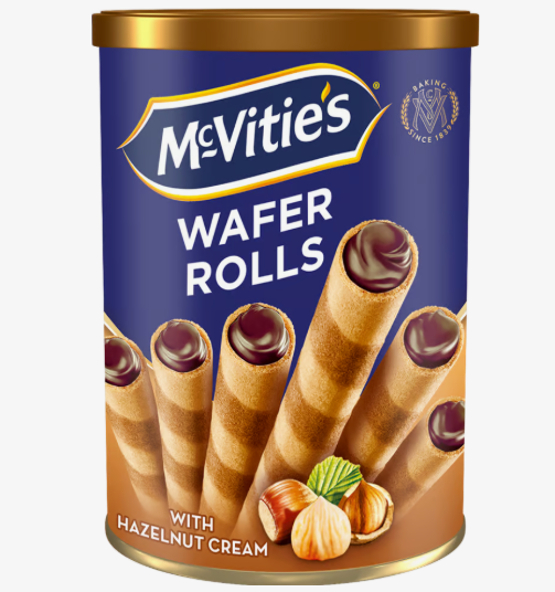 Mcvities wafer rolls with hazelnut 170g