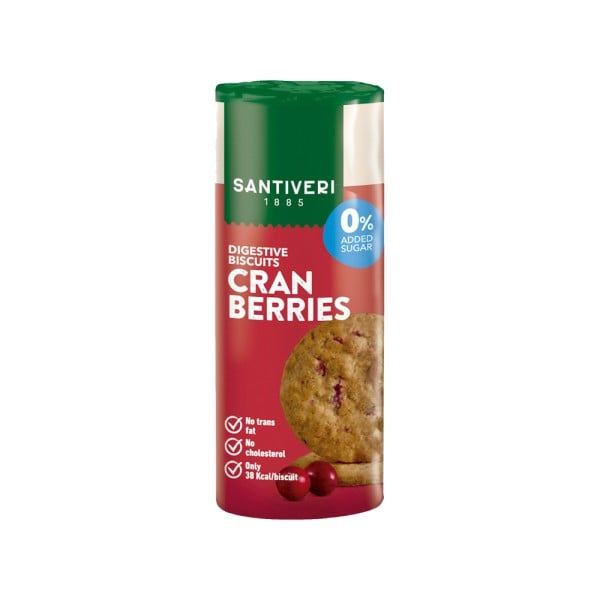 Santiveri Digestive Biscuit Cranberries 190G