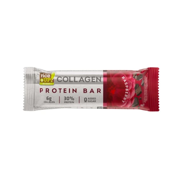 Rice up collagen raspberry protein bar