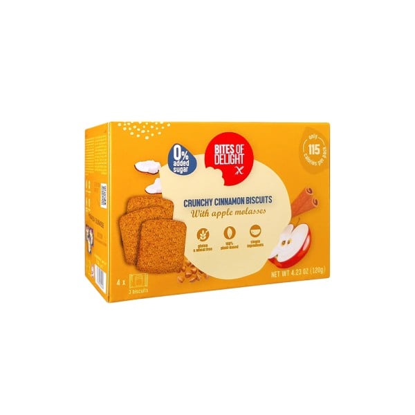 Bites of delight crunchy cinnamon biscuits 120g