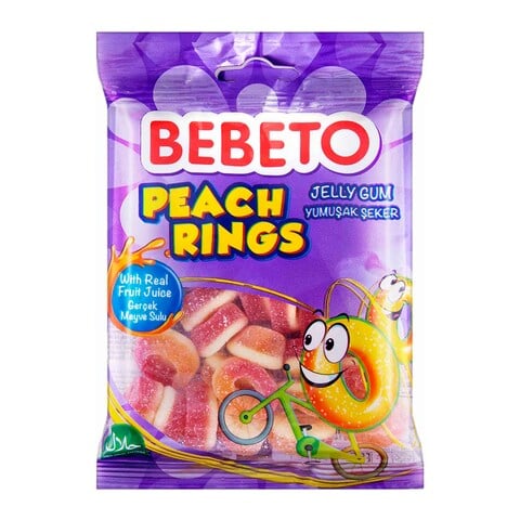 Bebeto Peach Rings Jelly Gum 80G