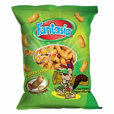 Fantasia Peanut Curls Puffed Corn 90G