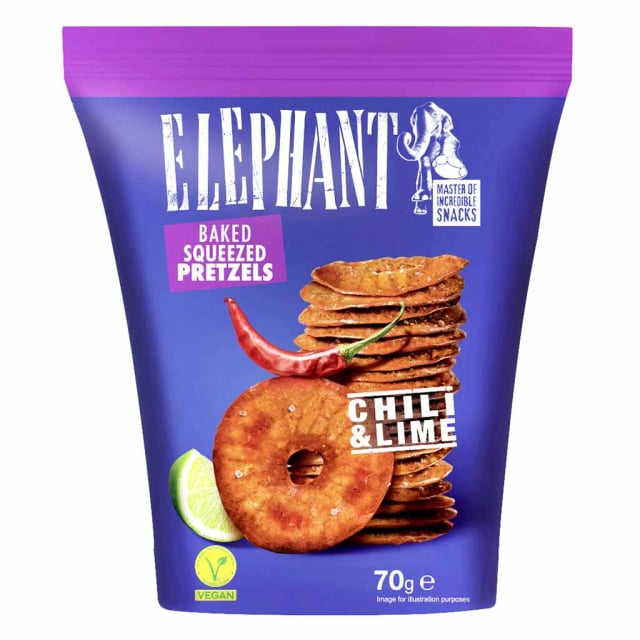 elephant pretzel discs chili&lime 70g