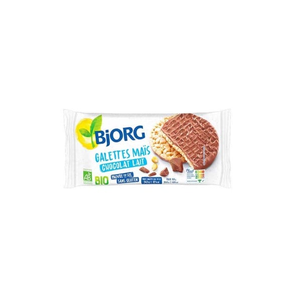 bjorg galettes mais choco au lait 100g