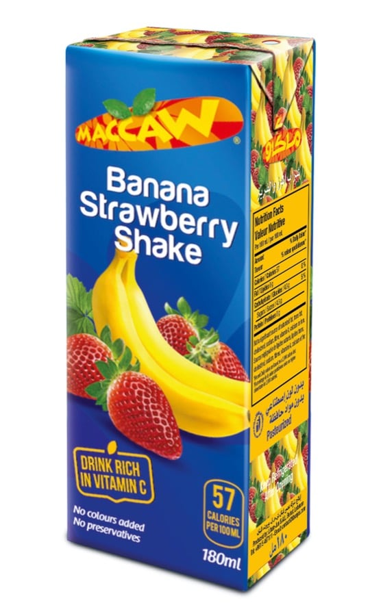 Maccaw Banana Strawberry  Shake 180ML