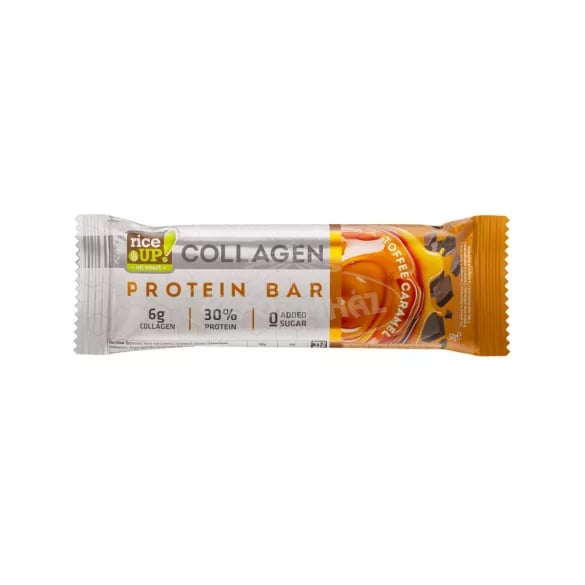 Rice up collagen toffee caramel protein bar
