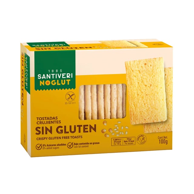 Santiveri Noglut Gluten Free Light Toast 100g