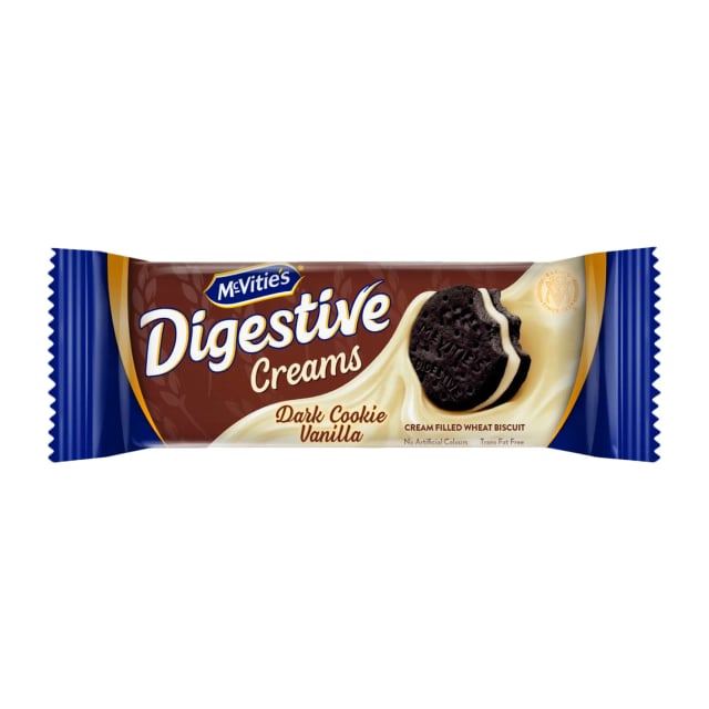 Mcvities digestive creams dark cookie vanilla 40g