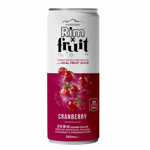 rim xfruit carbonated beverage cranberry can 330ml