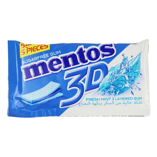 Mentos Pure Fresh Sugar Free 32 Pcs Fresh Mint 56G