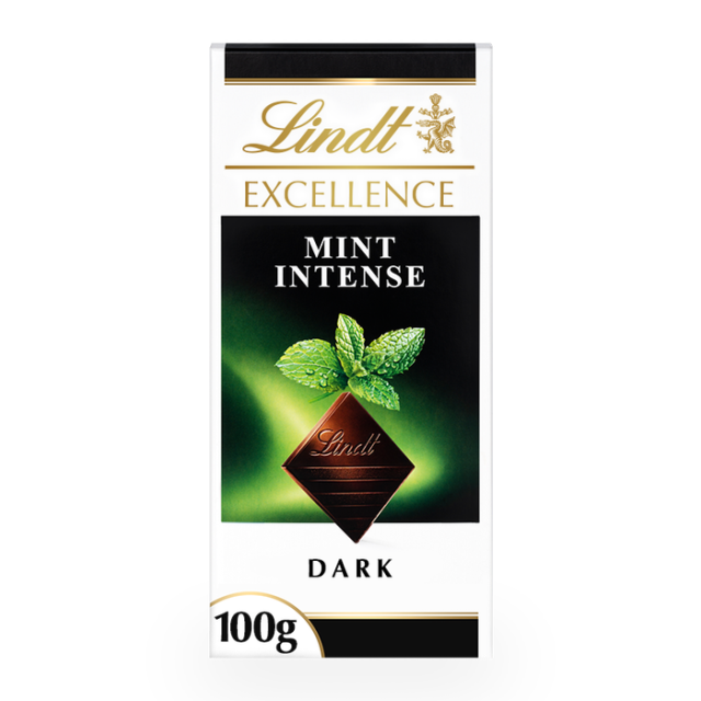 Lindt Dark Chocolate Mint Intense 100G