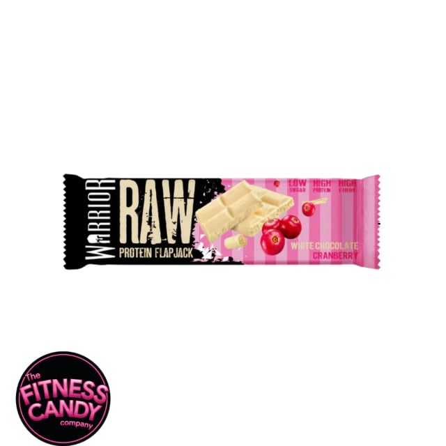 Warrior rawflapjack white chocolate cranberry