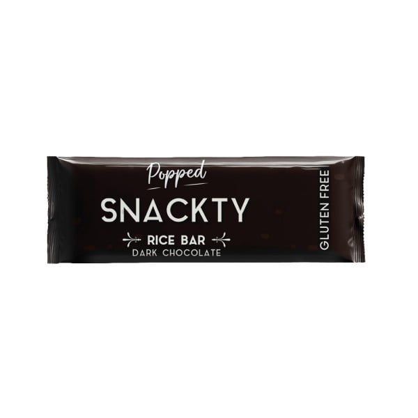 popped snackty rice bar dark chocolate 18g