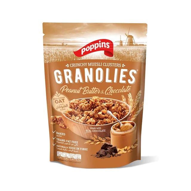 Poppins Granolies Peanut Butter&Chocolate 300G