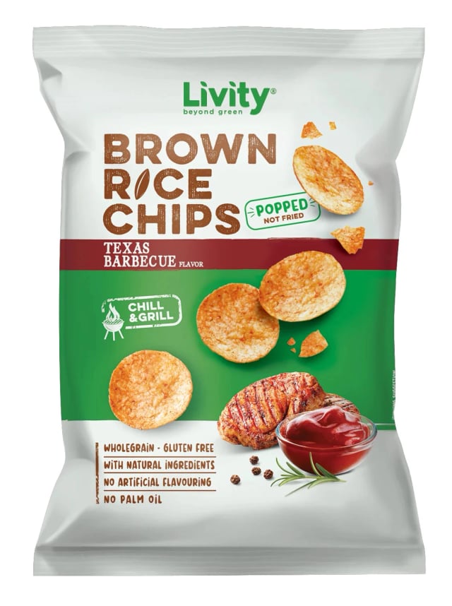 Livity Rice Chips Texas Barbecue 60g