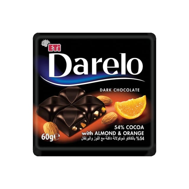 Eti Darelo 54% cocoa with almond and orange 60g