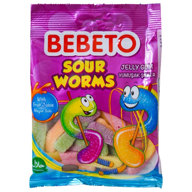 Bebeto Sour Worms 80G