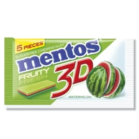 Mentos 3D Sugar Free 5 Pcs Watermelon 8.5G