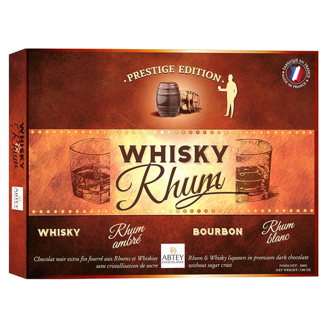 abtey whisky&rhum choco 200g