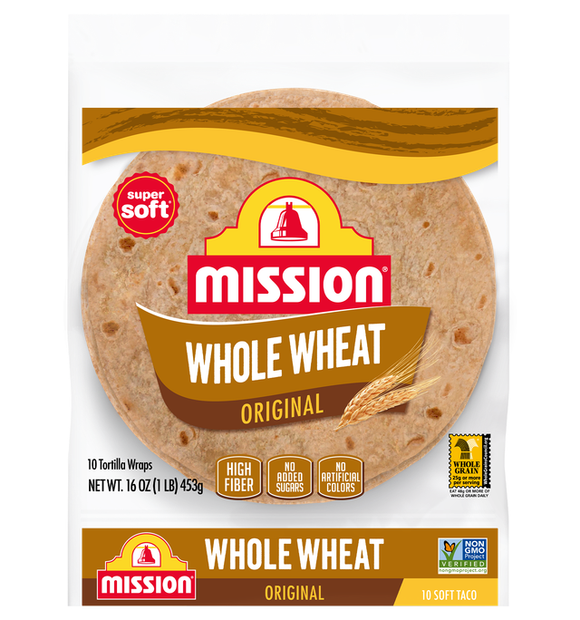 Mission whole wheat flour tortillas