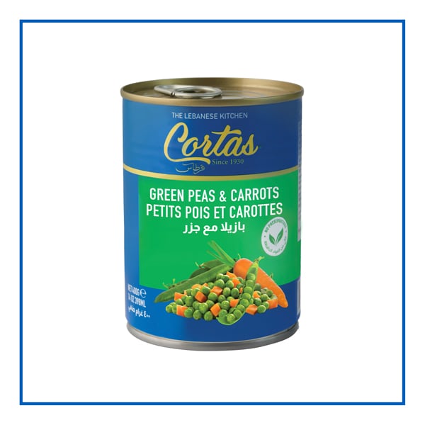 Cortas green peas and carrot 400g