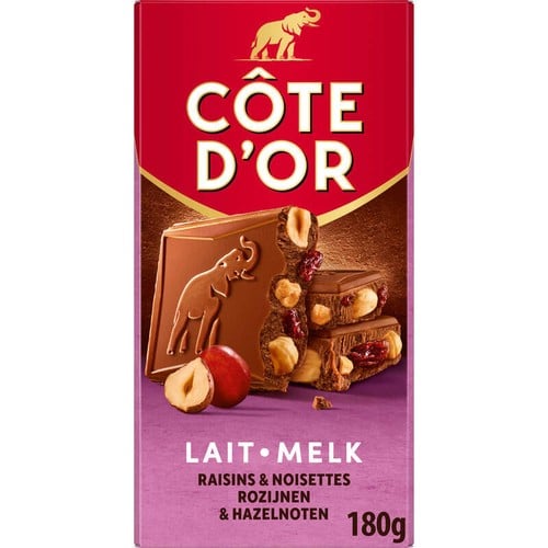 Cote dor raisin et noisette 180g