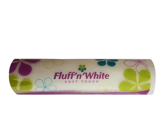 fluff n ehite cootton round pads 80s