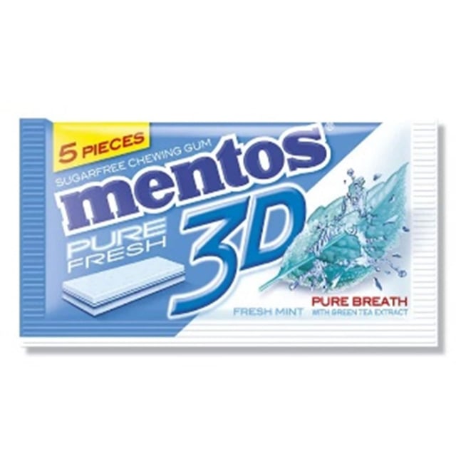 Mentos 3D Sugar Free 5 Pcs Frsh Mint 8.5G