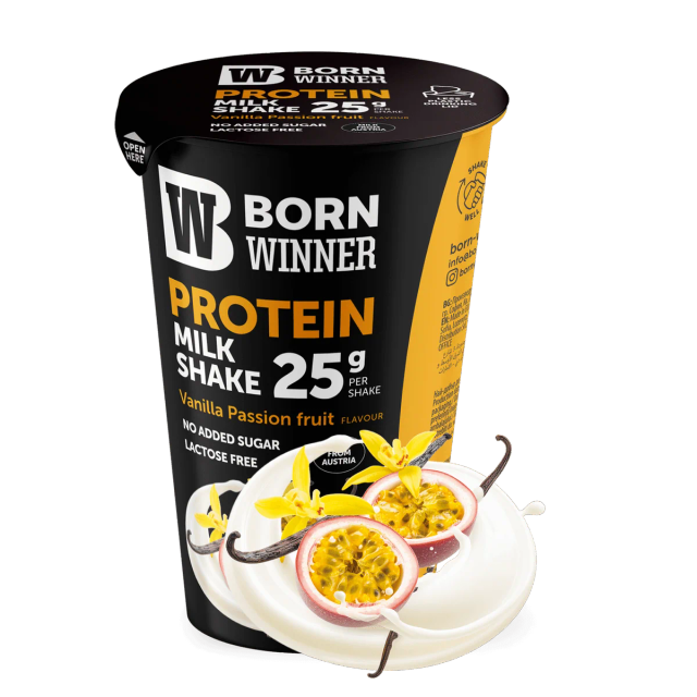Born winner milk shake vanilla passion fruit