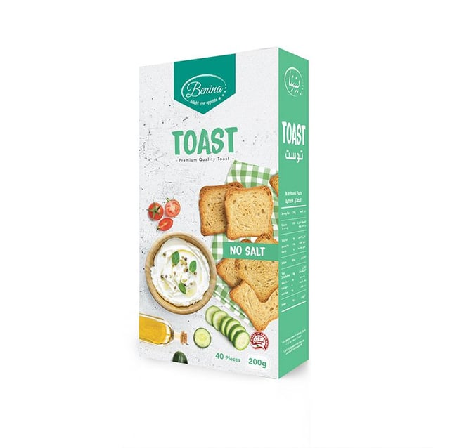 Benina toast no salt 200g