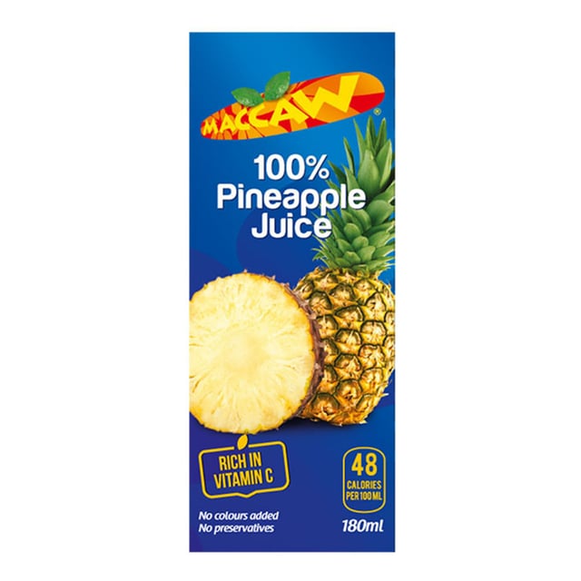 Maccaw Pineapple Juice Carton 180ML