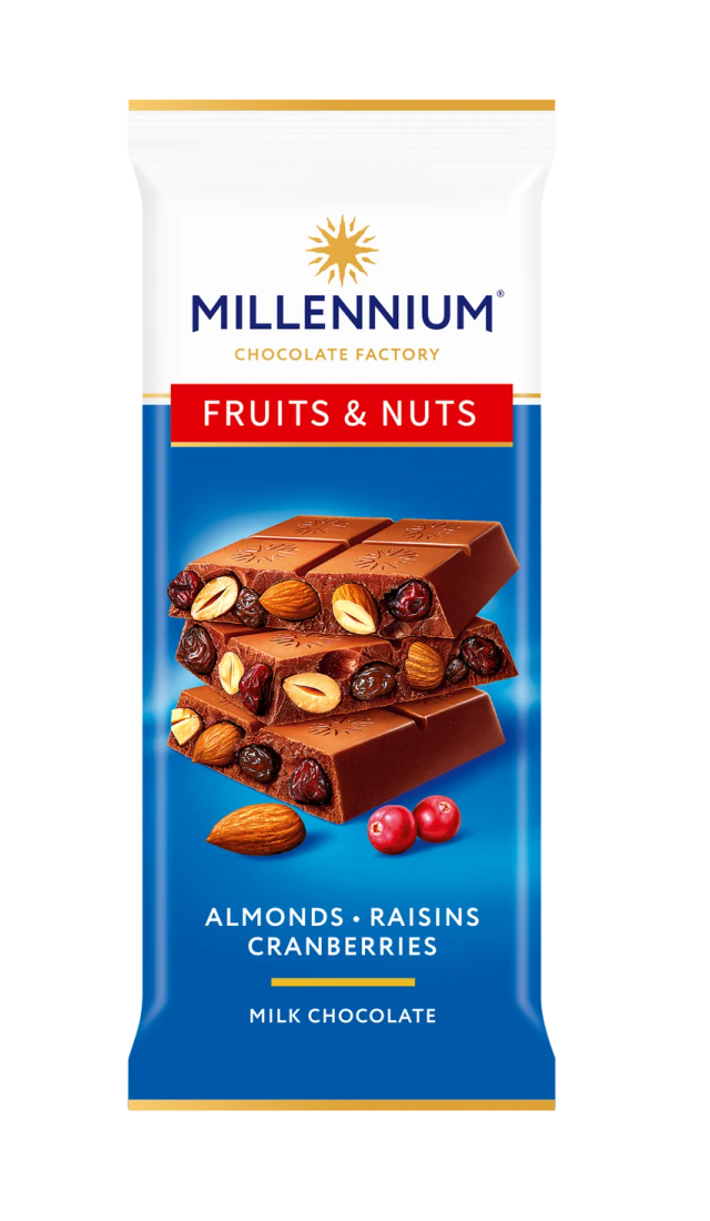 millenium fruit&^nuts cranberries 90g