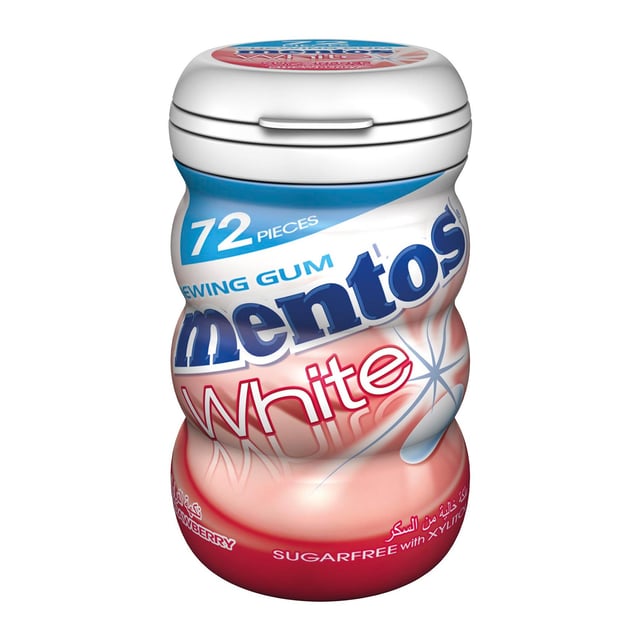 Mentos White Sugar Free 72 Pcs Strawberry 103G